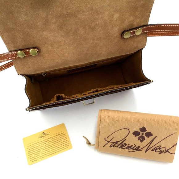 Patricia Nash Locri Tooled Leather Crossbody Florence Brown P89407 NWT $169 - Picture 6 of 6